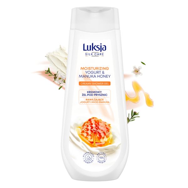 Poza produs GEL CREMA DE DUS SILK CARE MOISTURIZING IAURT SI MIERE MANUKA 500ML