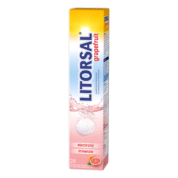 Poza produs Litorsal cu aroma de grapefruit, Zdrovit | 24 comprimate efervescente