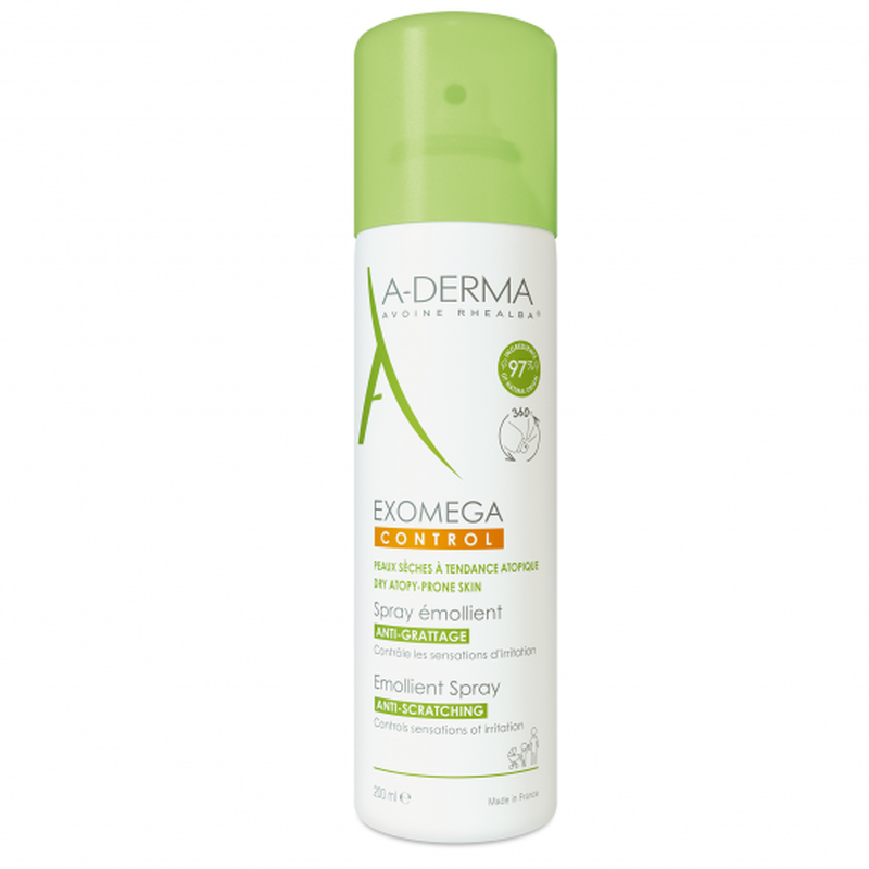 Poza produs Spray emolient anti-prurit pentru orice piele uscata Exomega Control A-Derma | 200 ml