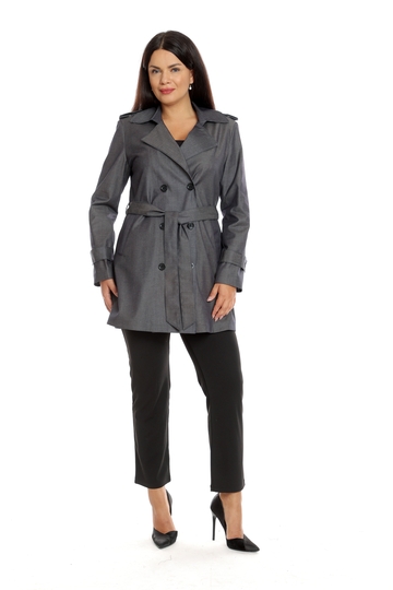 Poza produs Trenci dama DT22T07G gri inchis, Dress to Impress | marimea 36