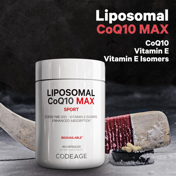 Poza produs CodeAge Liposomal CoQ10 Max, Coenzima Q-10 Lipozomala, General Nutrition Corp | 60 cps   