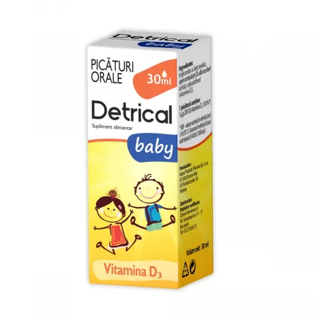 Poza produs Detrical Baby picaturi orale, Zdrovit | 30 ml