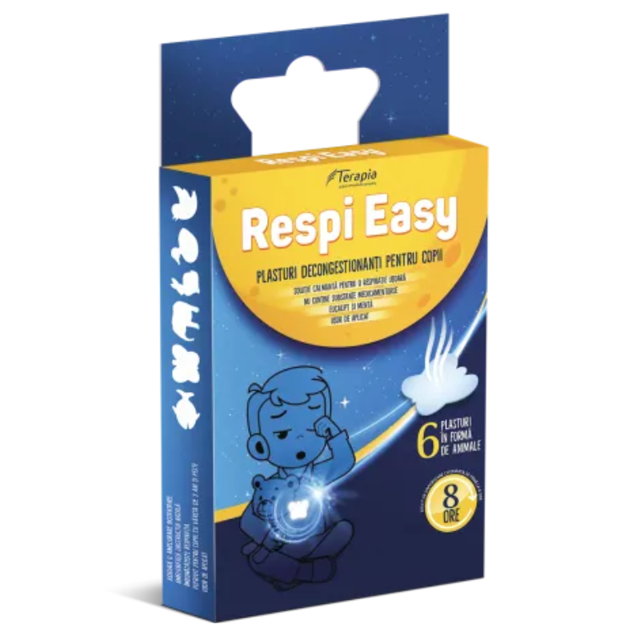 Poza produs Plasturi decongestionanti pentru copii RESPI EASY, Terapia | 6 plasturi