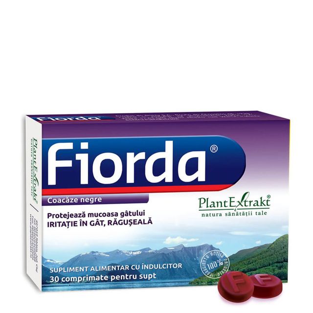 Poza produs Fiorda cu aroma de coacaze negre, PlantExtrakt | 30 comprimate