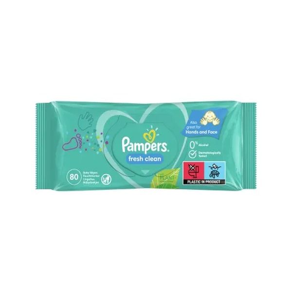 Poza produs Servetele umede Fresh Clean, Pampers | 80 buc 