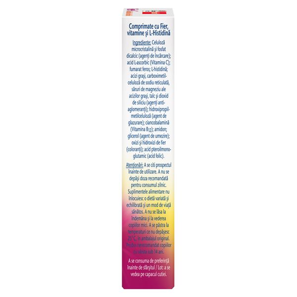 Fier + Vitamina C + Histidina + Acid folic, Doppelherz Aktiv | 30 comprimate — poza produs 4/4