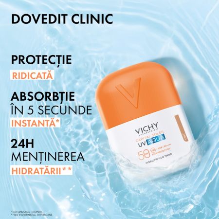 Poza produs Fluid hidratant colorat SPF50 Capital Soleil UV AQUA Pigment Light, Vichy | 50 ml