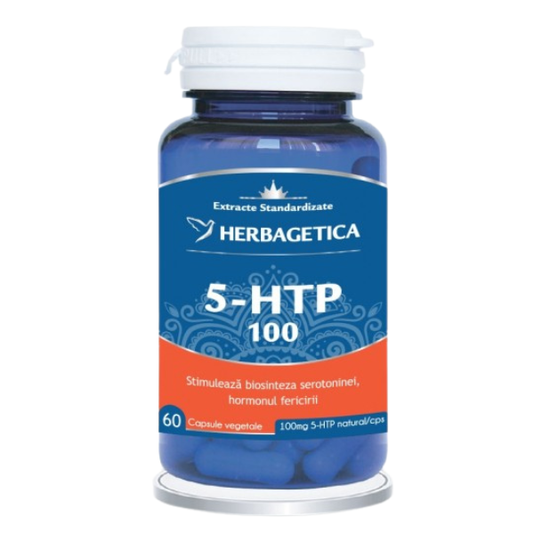 Poza produs 5 - HTP 100, Herbagetica | 60 capsule
