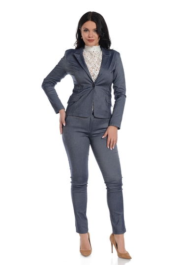 Poza produs Costum dama DP20COS14D albastru denim, Dress to Impress | marimea 36