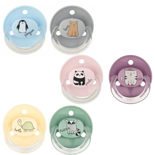 Poza produs Suzete rotunde din silicon, marime universala, pentru sugari si copii mici, 0-24 luni, 26210, Baby Nova | 2 bucati