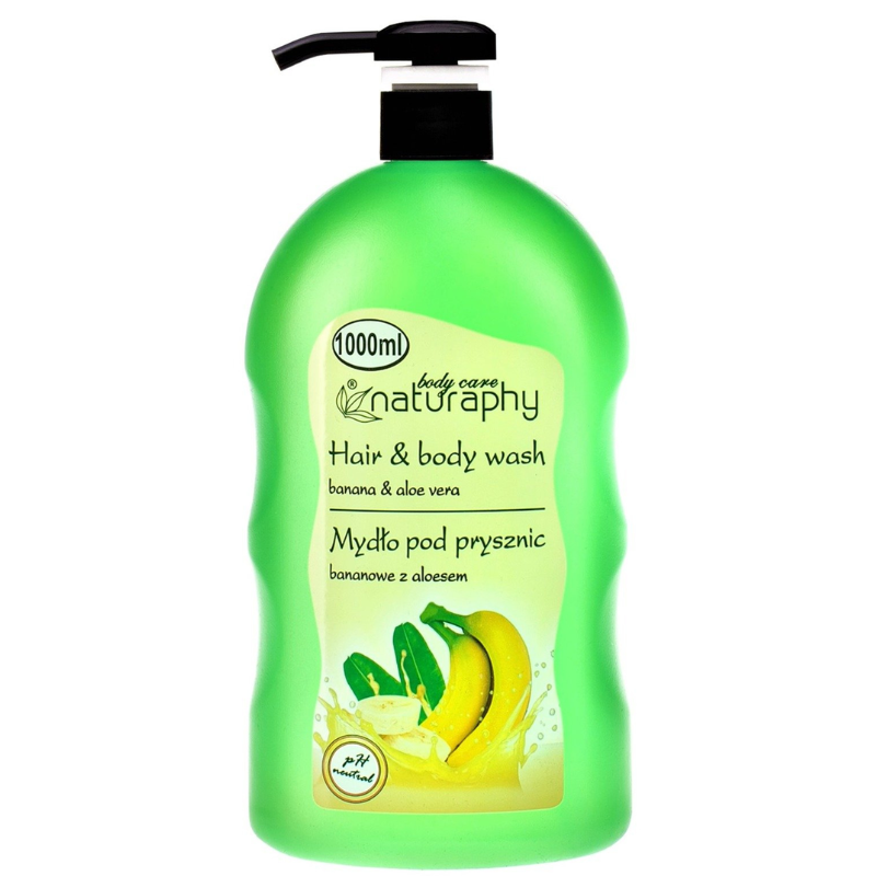 Poza produs Sampon si gel de dus cu Banane si Extract de Aloe Vera Naturaphy, Blux | 1L