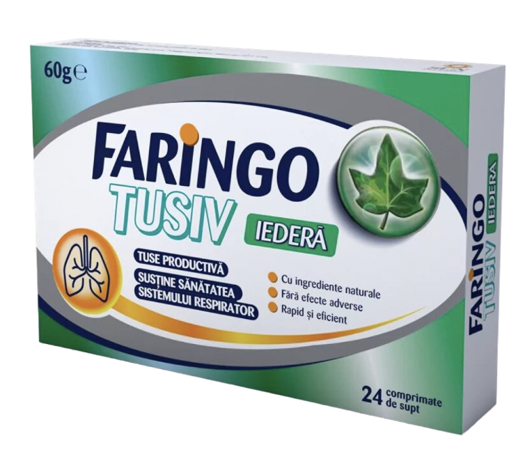 Poza produs Faringo Tusiv cu iedera, Terapia | 24 comprimate
