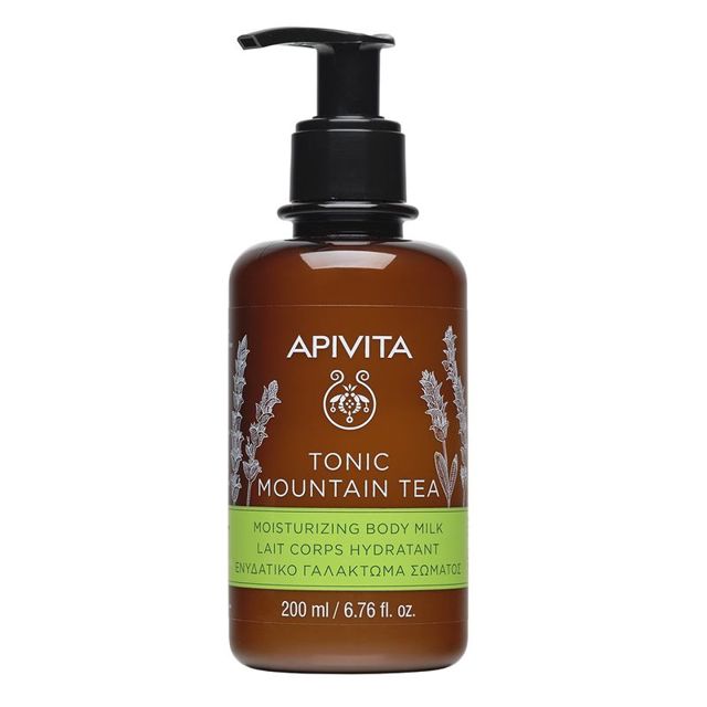 Poza produs Lapte corp hidratant cu ceai de munte Tonic Mountain Tea, Apivita | 200 ml