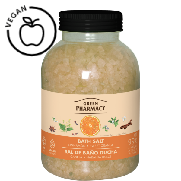 Poza produs Sare de baie Scortisoara si Portocala dulce, Green Pharmacy | 1000 g