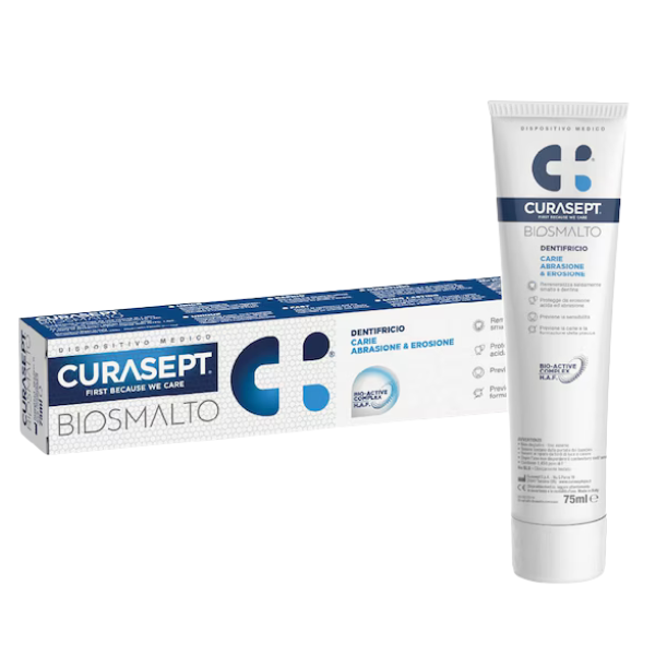 Poza produs Pasta de dinti Biosmalto Carie Abrasione, Curasept | 75 ml