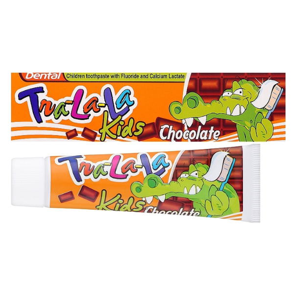 Poza produs Pasta de dinti pentru copii cu aroma de ciocolata +3 ani, TRA-LA-LA, Rubella | 50 ml