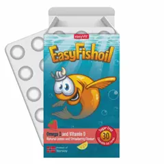 Easy FishOil Vitamina D si Omega 3 pentru copii, Ropharma | 30 comprimate masticabile