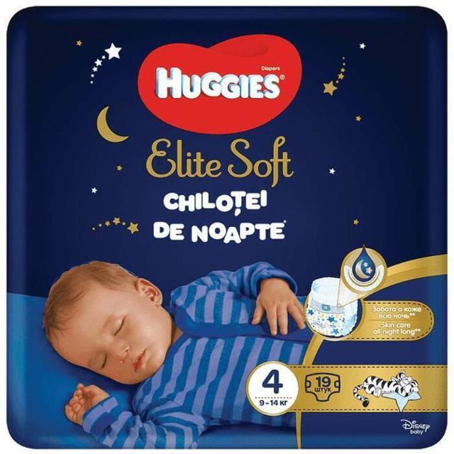 Poza produs Huggies Elite Soft Pants chilotei de noapte nr.4, 9-14 kg | 19 bucati