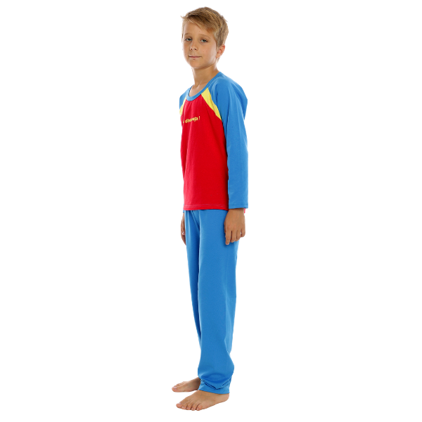 Pijama copii AI2256 albastru TRICOLOR, Andana | marimea 32 (5/6 ani) — poza produs 2/3