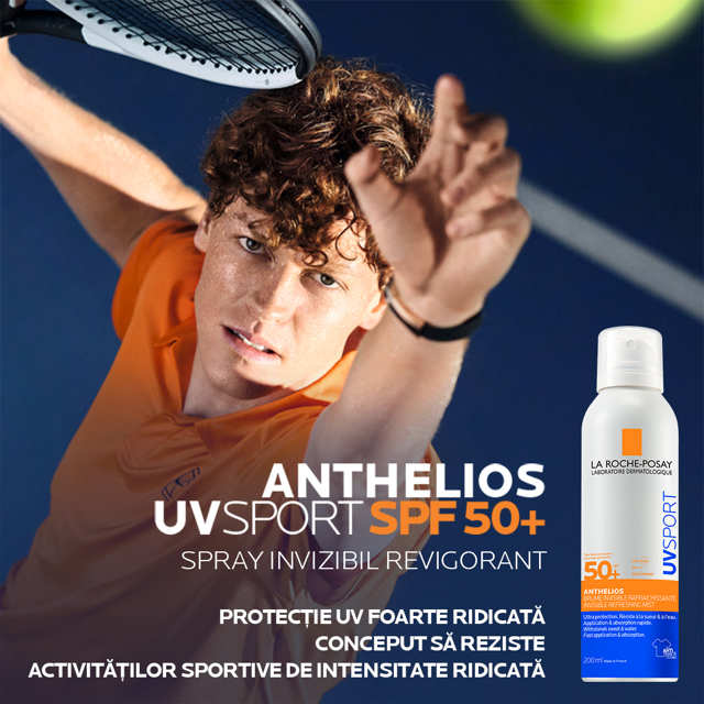 Poza produs Anthelios UVSport spray invizibil de corp SPF 50+, La Roche-Posay| 200 ml