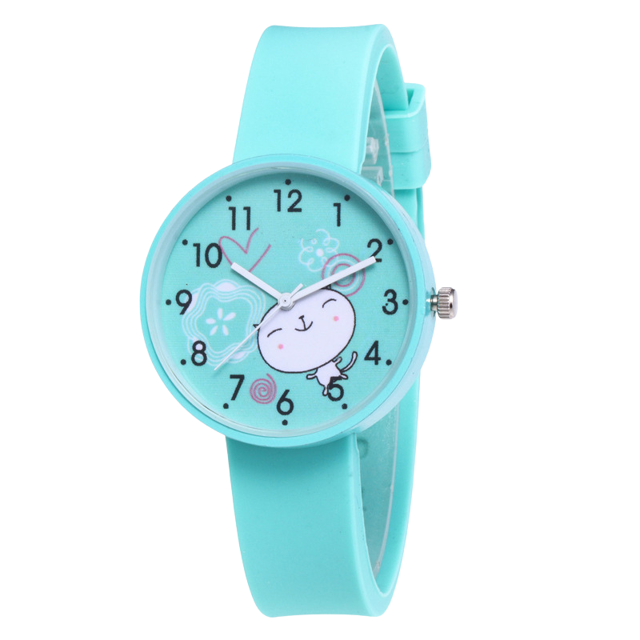 Poza produs Ceas copii CC001 Verde menta, Time to Time | 1 buc