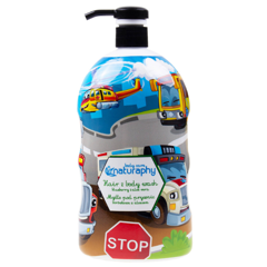 Sampon si gel de dus pentru copii cu Coacaze si extract de Aloe Vera Naturaphy, Blux | 1L