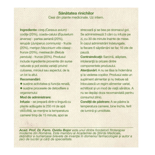 Poza produs Ceai Sanatatea Rinichilor, Dacia Plant | 50 g