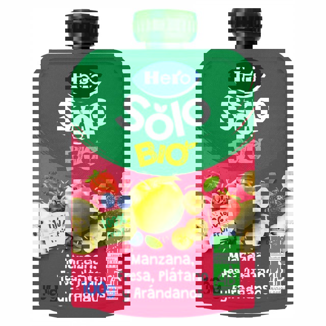 Poza produs Gustare ecologica Mar, Banana si Morcov Solo 4+ luni, Hero | 100 g