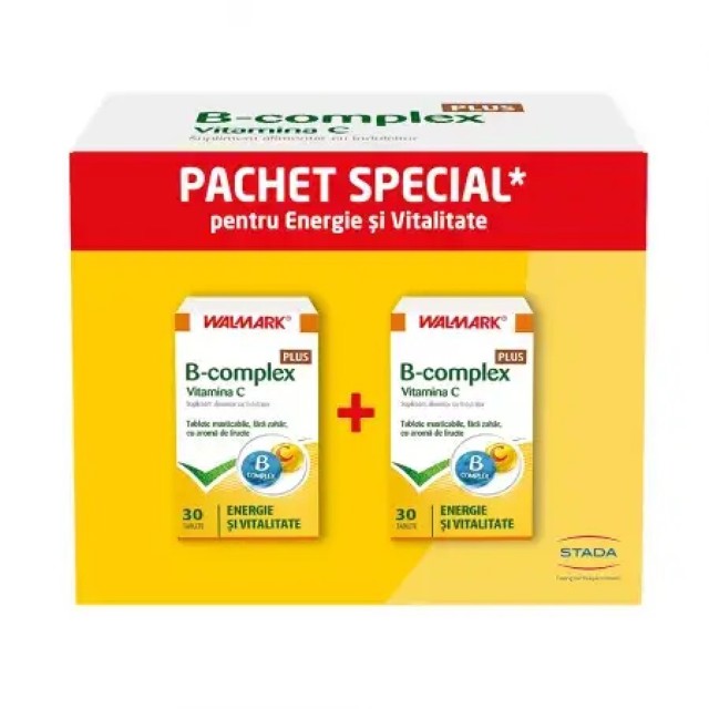 Poza produs Pachet B Complex + Vitamina C, 1+1 CADOU, Walmark | 60 tablete