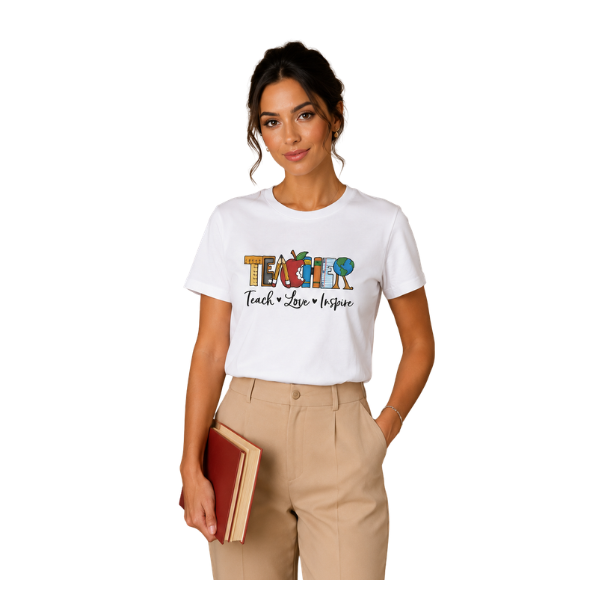 Tricou dama Teach Inspire alb, Ava | marimea XL — poza produs 1/2