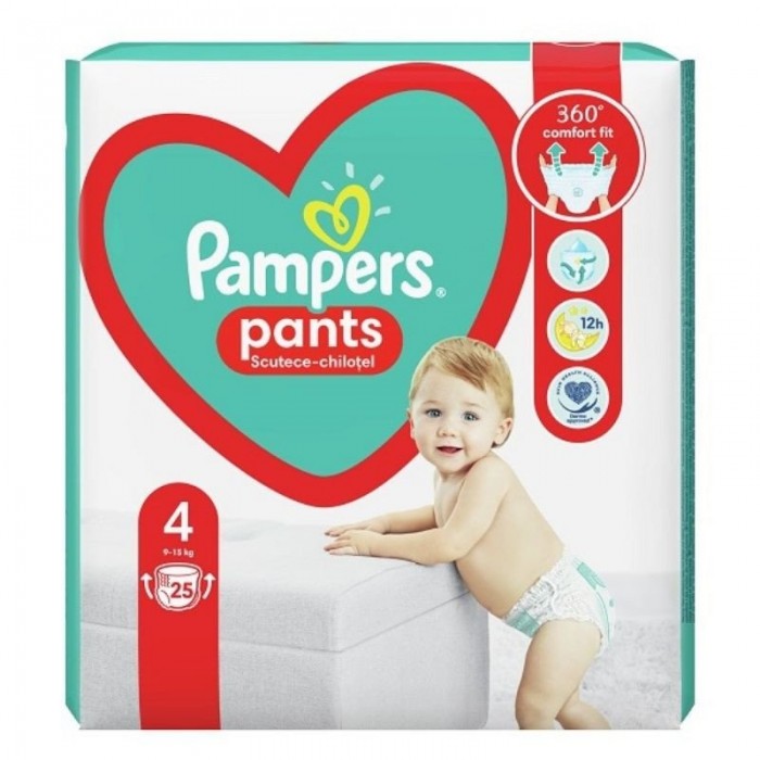 Poza produs Pampers Pants Active Baby nr.4, 9-15 kg, P&G | 25 bucati