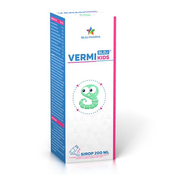 Poza produs Sirop pentru copii Vermi Bleu Kids, Bleu Pharma | 200 ml