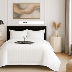 Lenjerie de pat DAMASC alb 230x260 cm, Ralex | 1 buc