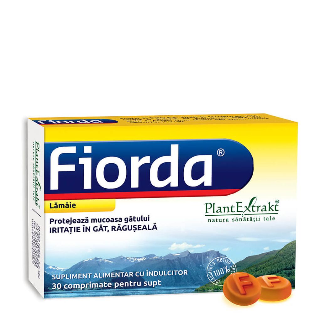 Poza produs Fiorda cu aroma de lamaie, PlantExtrakt | 30 comprimate
