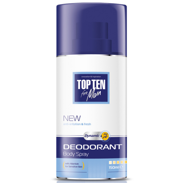 Poza produs Deodorant barbati pentru piele sensibila TOP TEN Dynamic, Rubella | 150 ml