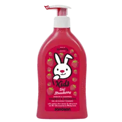 Sampon si gel de dus cu aroma de capsuni, Sanosan Kids | 400 ml