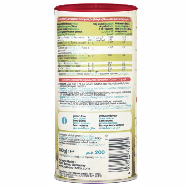 Poza produs Ceai fructe 8+ luni, Humana | 200 g
