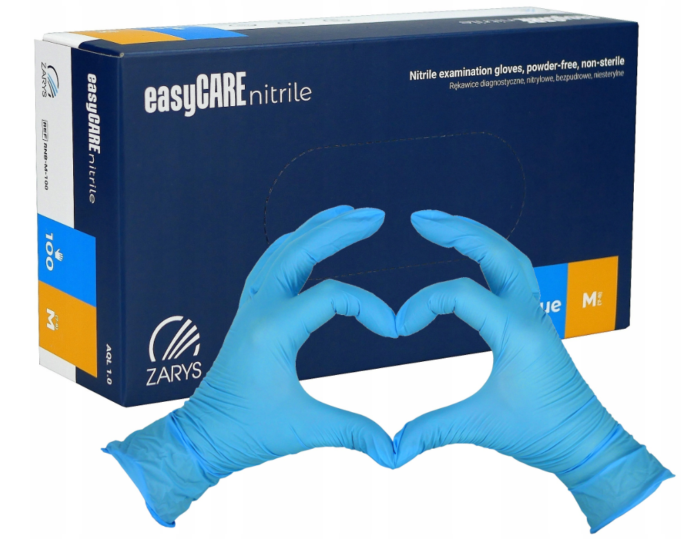 Poza produs Manusi Nitril Easy Care, marimea M, Zarys | 100 buc.