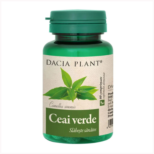 Poza produs Ceai Verde Comprimate, Dacia Plant | 60 comprimate