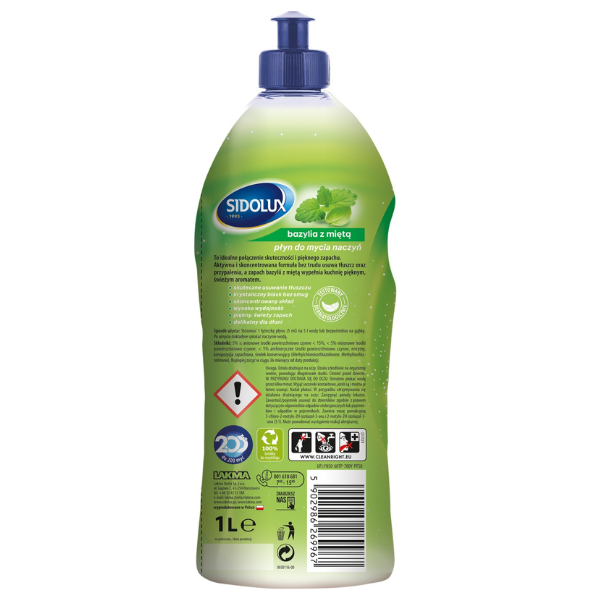 Poza produs Gel concentrat vesela Busuioc si Menta Sidolux Dish Spa, Lakma | 1 L