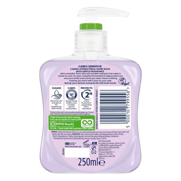 Poza produs Sapun lichid antibacterian CAREX Sensitive, Luksja | 250 ml