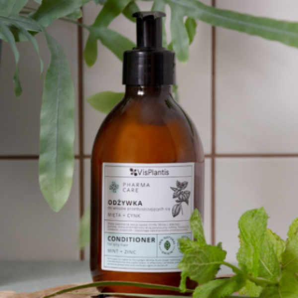 Poza produs Balsam Pharma Care pentru par gras cu Menta si Zinc, Green Pharmacy | 300 ml