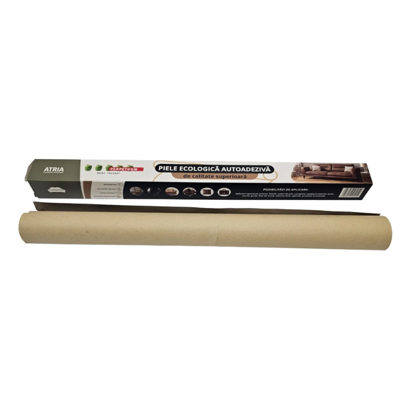 Poza produs Piele ecologica autoadeziva 0.7 mm maro, Perpetuum | 49.50x137 cm