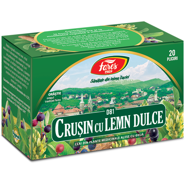 Poza produs Crusin cu lemn dulce, D81, ceai la plic, Fares | 20 plicuri