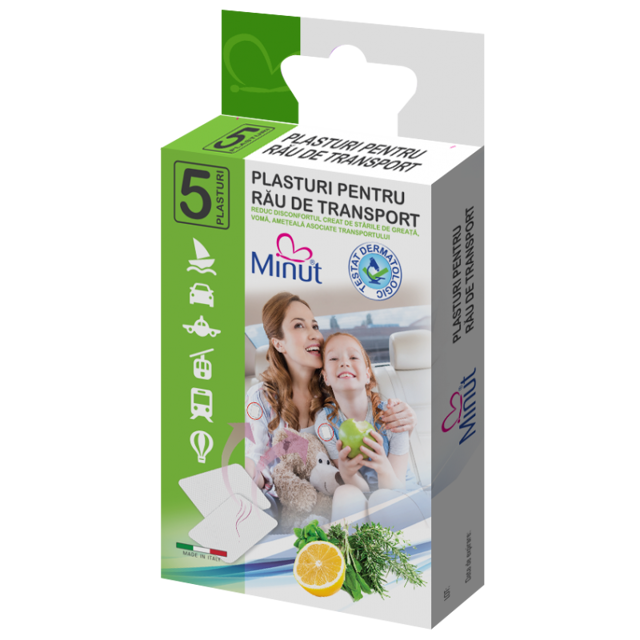 Poza produs Plasturi pentru rau de transport X 5 buc, Minut