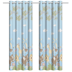 Draperie copii ZOO Bleu, Perpetuum | 140 x 245 cm