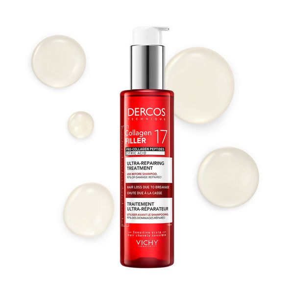 Tratament ultra-reparator cu peptide Pro-Colagen si acid citric Dercos Collagen 17 Filler, Vichy | 150 ml — poza produs 16/19