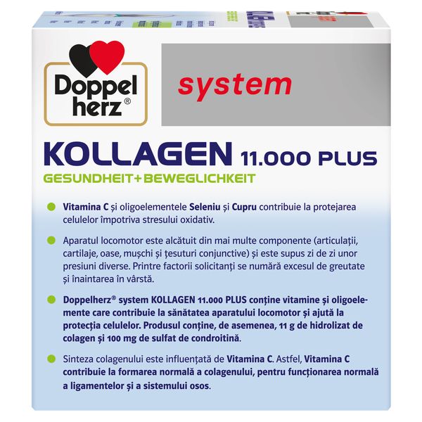 Kollagen 11.000 Plus, Doppelherz System | 30 flacoane — poza produs 4/4