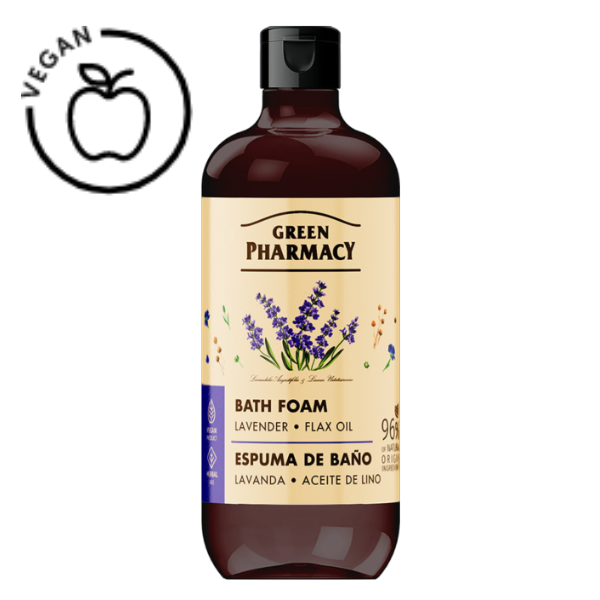 Poza produs Spuma de baie Lavanda si Ulei de In, Green Pharmacy | 500 ml