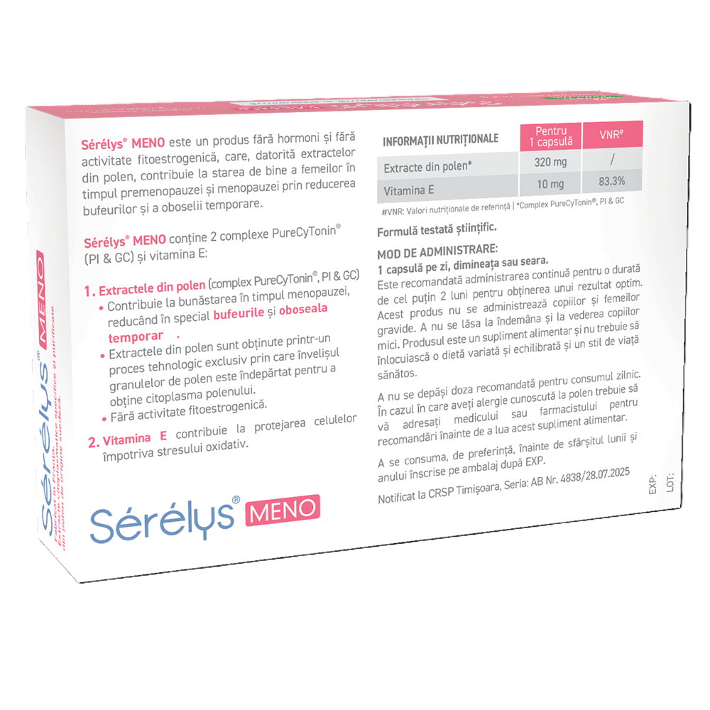 Poza produs Serelys Meno, Serelys | 30 capsule